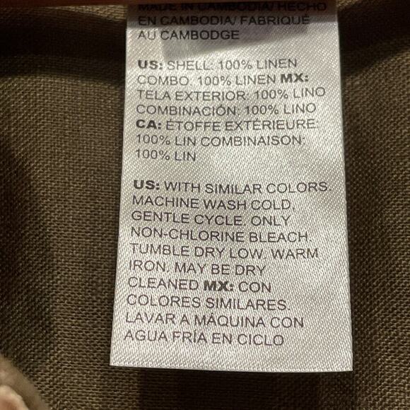 Chico’s Reversible Linen Jacket | 1 M, Fall Floral & Olive Green Capsule Piece - Picture 8 of 11